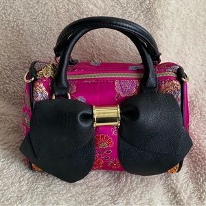 Betsey Johnson Bownanza Mini Pink Floral Handbag
